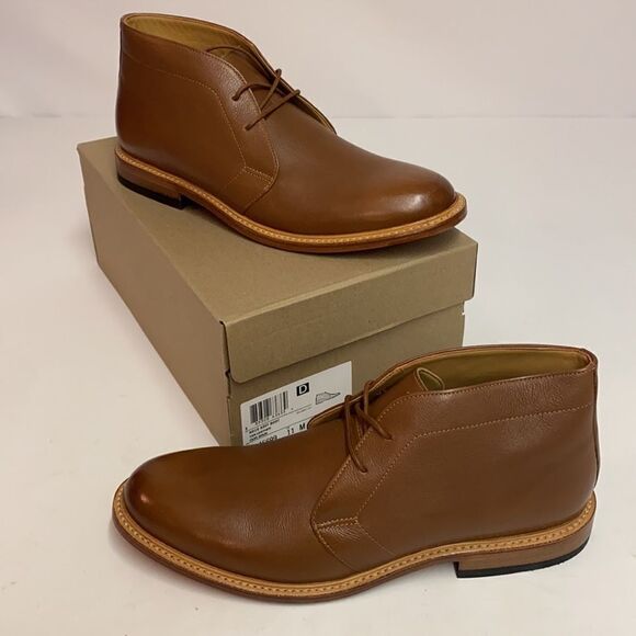 NEW* Bostonian No.16 Soft Mid Men\'s‎ Brown Leather Boots Light Tan Size … main image 5